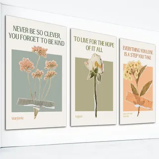 Prinajssiad Poster Taylor August, 30,5 x 40,6 cm, Musiklied, Swiift Lyric Zitate, Leinwand, Wandkunst, Vintage-Stil, You're on Your Own Kid, Retro, botanische Blumenbilder für Mädchenzimmer,