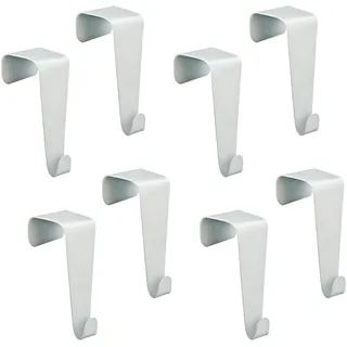 Cepewa 4/8er Set Tür - und Fensterhaken zum Einhängen in weiß Dekohaken Kleiderhaken Türhänger... (8er Set Türhaken 2x2x4cm