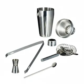 Relaxdays Cocktailset 5-teilig Edelstahl Silber