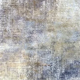 SRTJURFG Teppich Quadratisch rutschfeste Moderner Kurzflor Teppich Abstraktes Design blau Groß Schutzmatten für Wohnzimmer, Flur, Kinderzimmer, 130 x 130 cm