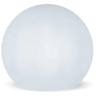 Licht-Erlebnisse Kugelleuchte mit Kabel Stecker Weiß IP65 inkl. E27 LED 2700 K warmweiß Ø 50 cm rund robuste Wegeleuchte Terrasse Außenleuchte Garten