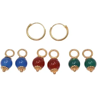 FIRETTI Creolen Multipack Gelbgold 585 16mm
