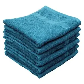 Dyckhoff Handtuch Planet Set, petrol, 50 x 100 cm, mit Bordüre, aus 100% Baumwolle, 450 g/m2, 6 Stück