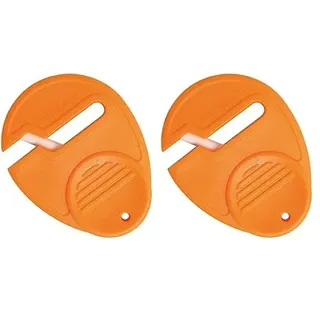 Fiskars Universal Scherenschärfer, Für Rechts- und Linkshänder, Keramik-Schleifköpfe/Kunststoff-Gehäuse, Orange, Sewsharp, 1003871 (Packung mit 2)