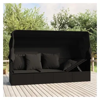 vidaXL Outdoor Loungebett schwarz 319569