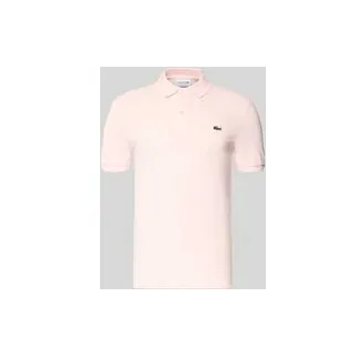 Slim Fit Poloshirt aus reiner Baumwolle, Hellrosa, XL