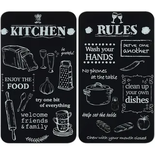 Wenko Herdabdeckplatte Universal Mod. Kitchen Rules mehrfarbig