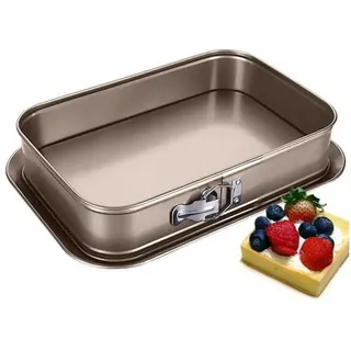 LuxusKollektion Springform Backform Rechteckig Springform Kuchenform Viereckig silberfarben