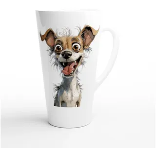 Alltagszauber Latte-Macchiato-Tasse - Jumbo-Becher/XXL-Tasse OHNE FILTER, 1-tlg., Keramik, extra groß, für ca. 500ml Inhalt weiß