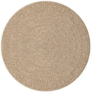 vidaXL Teppich ZIZUR Ø 200 cm Jute-Optik Indoor und Outdoor