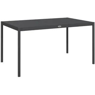 Outsunny Gartentisch 145 x 90 x 74 cm Dunkelgrau