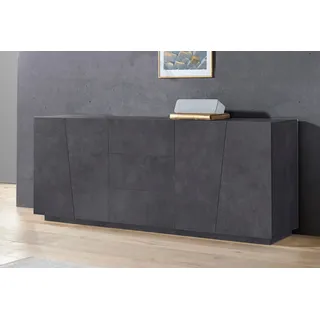 möbelando Sideboard Anrichte Kommode Beistellschrank Highboard Schrank Viterbo I Schiefer Nachbildung