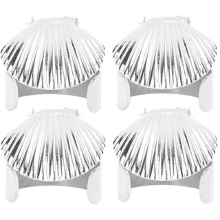 Pissente 4-teiliger Kerzenlöscher, Automatischer Kerzendochtlöscher-Stopper, Automatischer Feuerlöscher, Kerzenlöscher, Clip-on-Kerzenlöscher, Zubehör für Kerzenliebhaber (Silver)