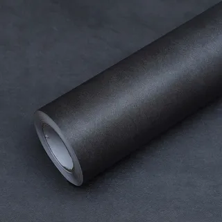 FEILAYS Beton-Effekt-Tapete im Retro-Stil, Vinylfolie, Dunkelgraue, klebrige Rückseite, Kunststoff, matt, dick, 60cmx5M, wasserdicht, selbstklebend, Schlafzimmer, Büro Tapeten