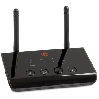FeinTech ABT00102 Bluetooth 5.0 Audio Sender Empfänger aptX HD Low Latency Toslink SPDIF Bypass Konverter, schwarz