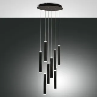 Fabas Luce Prado 8-flg. Ø 35 cm rund schwarz
