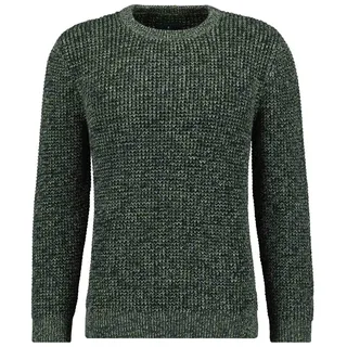 Rundhalspullover RAGMAN, Herren, Gr. 54, grün (dunkelgrün, 393), Strick, 100% Baumwolle, Rundhals, Pullover Rundhalspullover