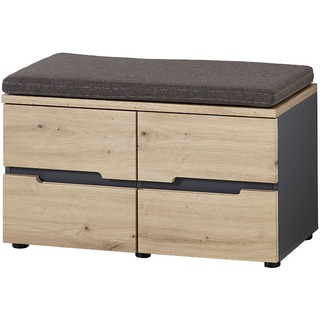 Innostyle Garderobenbank Memphis Holzoptik Braun Eiche