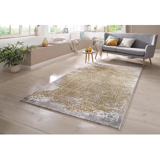 Teppich MERINOS "Gayla" Teppiche Gr. B/L: 200 cm x 290 cm, 12 mm, 1 St., beige Esszimmerteppiche Vintage Design, Hoch-Tief-Effekt, Wohnzimmer