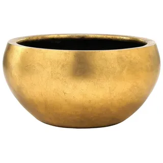 Flingora Pflanzschale Alodie, Fiberglas - Indoor - Gold - Ø 50 cm goldfarben Ø 50 cm x 24 cm