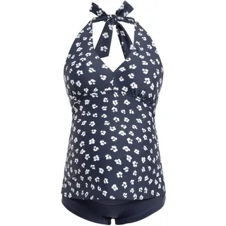 Herzmutter Umstandstankini Umstandsbadeanzug Schwangerschaft 7100 2.0 | Bademode Schwangere Überbauch-Hose Neckholder-Tankini - M
