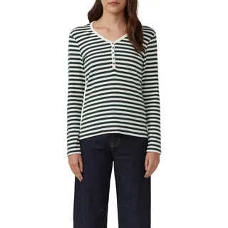 s.Oliver RIPP-Langarmshirt mit Knopfleiste im Slim Fit - 46