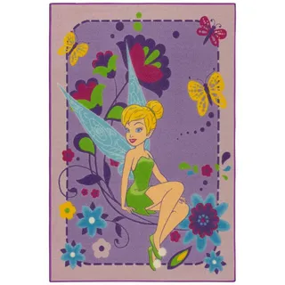 Disney Kinderteppich Tinkerbell lila Mädchen Spaßteppich 95x133cm (8,95€/1Stk)