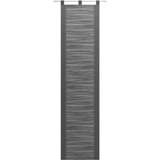 Neutex for you! Schiebegardine Padova (1 St), Schlaufen, halbtransparent, Scherli, inkl. Beschwerungsstange, Halbtransparent, Fransen-Effekt, modern grau 57 cm x 225 cm