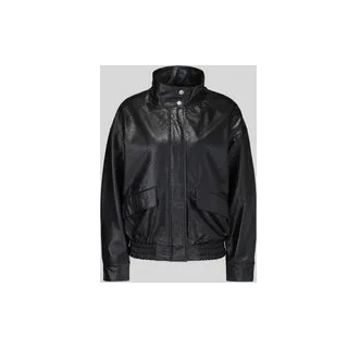 Loose Fit Kunstlederjacke mit Stehkragen Modell 'JULIA', Black, XS