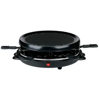 Alpina Raclette-Grill 800W Gourmet-Set für 8 Personen schwarz