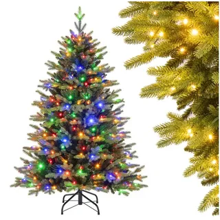 COSTWAY Künstlicher Weihnachtsbaum, 150cm, mehrfarbige LEDs, 11 Lichtmodi grün Ø 100 cm x 150 cm