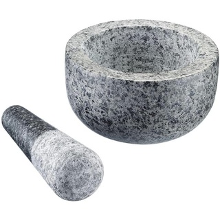 Westmark Mörser mit Stößel aus Natur-Granit, Groß, Innendurchmesser: ca. 9,5 cm, Grau, 69602260