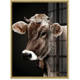 La Casa »Cow Portrait« Glasbild 90x120 cm