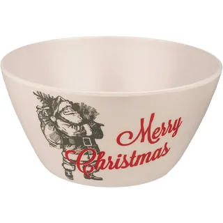 alles-meine.de GmbH Geschirr Motivwahl & Artikelwahl Kunststoff -_ Müslischale/Suppenteller/Suppenschüssel - Weihnachtsmann - Weihnachtsmotiv - Weihnachten - Desserttelle..
