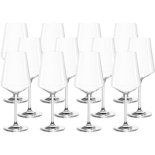 LEONARDO HOME Set aus 12 Weißweingläser Puccini, Weingläser, Teqton-Kristallglas, spülmaschinenfest