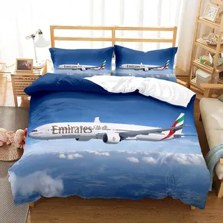 LUYAPOND Bettwäsche 135x200 Flugzeug Flauschig und Weich Mikrofaser bettbezug Set - 1 Bettbezüge mit 1 Kissenbezug 80x80 cm für Kinder Jugendliche