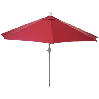 Sonnenschirm Halbrund Lorca, Halbschirm Balkonschirm, Uv 50+ Polyester/alu 3kg 270cm Bordeaux Ohne Ständer