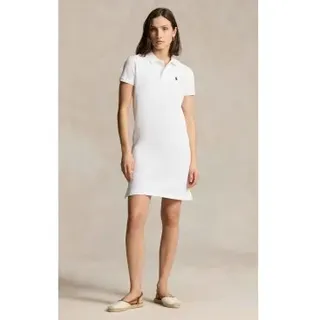 Polo Ralph Lauren für Damen. 211799490017 Weißes Poloshirt aus Baumwollpikee (XS), Lässig, Baumwolle, Klassisch, Kurzarm