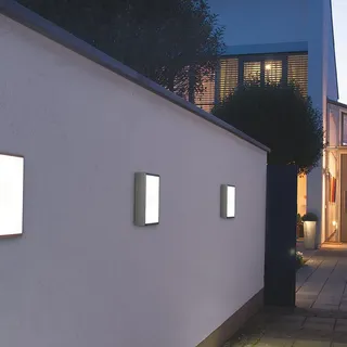 Helestra Außenwandleuchte Edelstahl 32,0 cm IP44 1 Stück silber