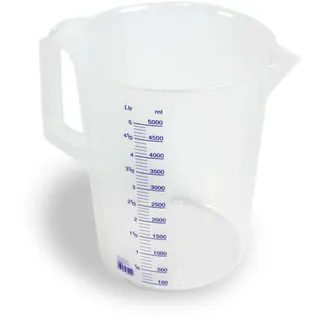 Messbecher Messkanne Griff Küche Kochen Messen transparent 5000ml 5 Liter Wasser