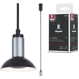 Paulmann Runa 1-flg. 5 cm rund schwarz-anthrazit