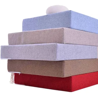 Sessel-Sitzkissen, dick, 10 cm, quadratisch, bequem, 50 x 50 x 10 cm, elastischer Schaumstoff, extra dick, für drinnen und draußen, Auto, Büro