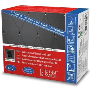 Konstsmide Lichternetz LED 40 Dioden 1,5 m Gefrostet Warmweiß