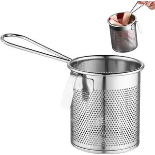 Lnhgh Nudelkorb, Nudelsieb mit Griff - Edelstahl Kochtopfsieb, vielseitiges Feinmaschiges Sieb, Nudelsieb für die Küche zum Kochen von Spaghetti