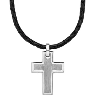 s.Oliver Herren Schmuck – Halskette aus Edelstahl mit Kreuzanhänger – Klassisch, Zeitlos und Markant – Perfekte Geschenkidee