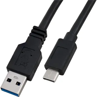 Logilink USB-A auf USB-C 0,5 m Schwarz