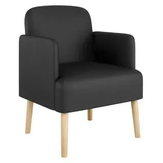 meet-powered-by-paperflow Sessel Brooks Kunstleder 62 x 44 x 52 cm Schwarz