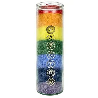 Chakra Rainbow Candle Scented with Honeysuckle and Cedar Essential Oils