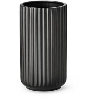 Lyngby Vase Matt Schwarz, 25cm