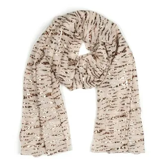 Goodman Design Modeschal Schal Tiger mit Metallic Animalprint für Frühjahr Sommer Herbst, angenehm weich auf der Haut beige|braun
